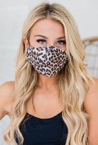 Premium kwaliteit katoen mondkapje - mondmasker - gezichtsmasker | herbruikbaar / Wasbaar | Cheetah - AWR
