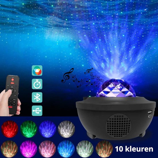 Sterren Projector - Sterrenhemel – Bluetooth Box Muziek – Nachtlampje  Kinderen - Led... | bol.com