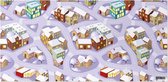 Rondjes om de kerk winter - Speelkleed op PVC - 176 x 86 cm (tafelgrootte)