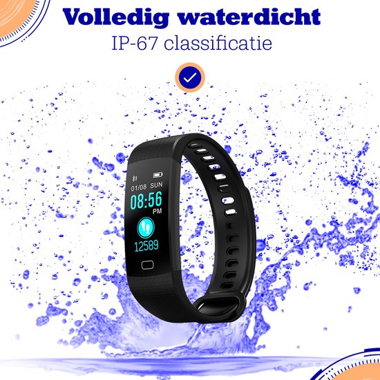 Activity tracker horloge met hartslagmeter- Stappenteller horloge dames -  Waterdicht | bol.com