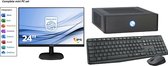 Mini PC met 24 inch monitor, draadloze muis en toetsenbord - AMD Pro A4 Quad Core - Win10 Pro - Tijdelijk met GRATIS Office Professional (verloopt niet, geen abbonement) &BullGuard