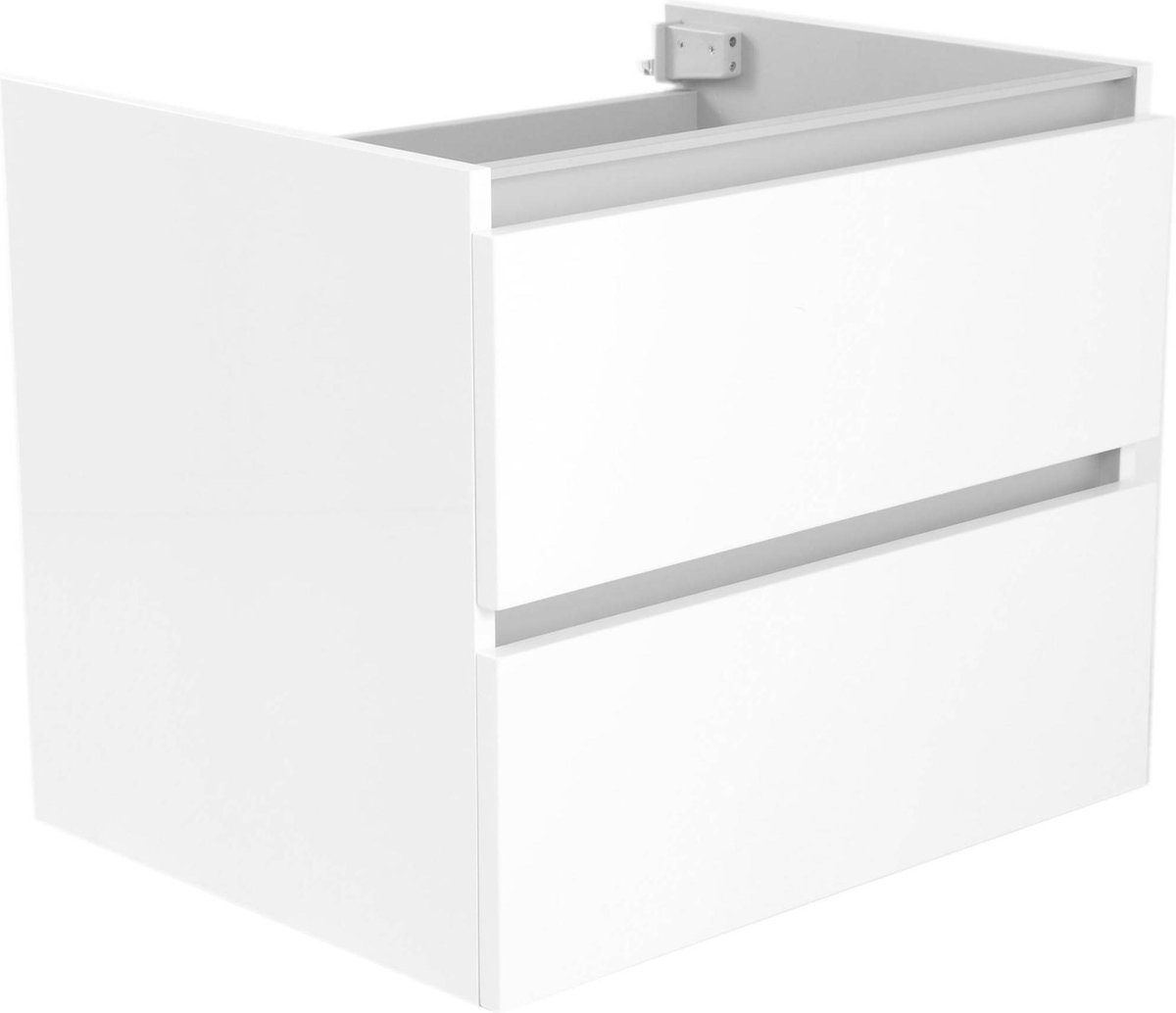 Saqu Estate Wastafel Onderkast 60x46 cm Wit Badkamerkast Wastafelmeubel met Uitsparing