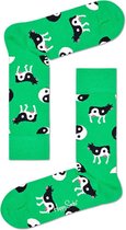 Happy Socks - Ying Yang Koe - Groen - Unisex - Maat 41-46