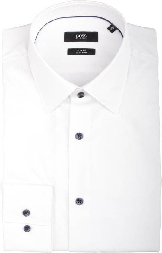 Hugo Boss overhemd korte mouw donkerblauw