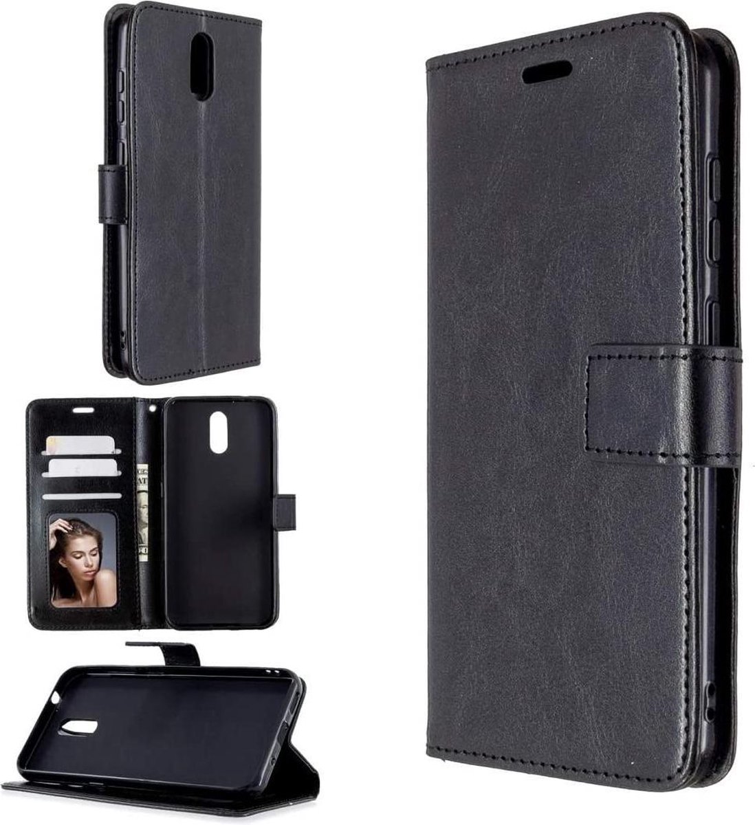 Nokia 2.3 hoesje book case zwart
