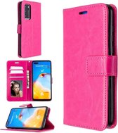 Huawei P40 hoesje book case roze