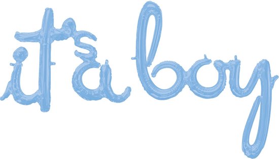 Amscan Folienballon „It’s A Boy“ – Bunte Dekoration Für Baby-Shower & Willkommensfeier