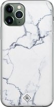 iPhone 11 Pro Max hoesje siliconen - Marmer grijs | Apple iPhone 11 Pro Max case | TPU backcover transparant