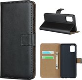 Samsung Galaxy A31 Hoesje Wallet Book Case Echt Leer Zwart