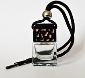Autoparfum | Glazen geurflesje | Hemelse kamperfoelie | Zwart