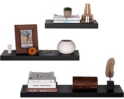 Zwevende Wandplank 40x20 cm (BxD) - Zwart