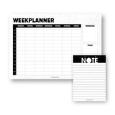 Set 03 | Stationery set | Weekplanner A4 | Notitieblok A6 | Gezinsplanner | Familieplanner | MOODZ design