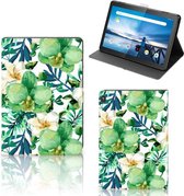 Tablethoesje Lenovo Tablet M10 Tablet Hoes met Standaard Ontwerpen Orchidee Groen