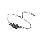 NiSy.nl Armband Veer | Blad | Zilverkleurig | 18 - 23 cm