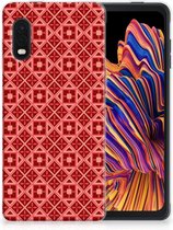 GSM Hoesje Geschikt voor Samsung Xcover Pro Hoesje met Tekst Batik Red