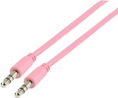 Nedis Stereo-Audiokabel | 3,5 mm Male | 3,5 mm Male | Vernikkeld | 1.00 m | Rond | Roze | Polybag