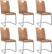 Eetkamerstoelen set 6 stuks (Incl LW anti kras viltjes) - Eetkamer stoelen - Extra stoelen voor huiskamer - Dineerstoelen – Tafelstoelen
