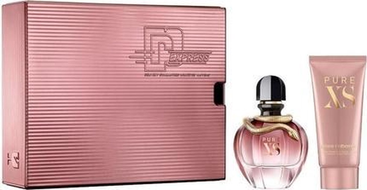 Paco Rabanne Pure XS for Her Giftset - 80 ml eau de parfum spray + 100 ml bodylotion - cadeauset voor dames - Paco Rabanne