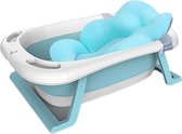 Babybadje - 3 in 1 opvouwbaar - Inclusief badkussen - Peuterbadje 85 × 53 × 25 cm - Blauw