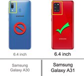 Samsung Galaxy A31 siliconen hoesje - blauw
