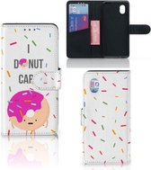 Smartphone Hoesje Alcatel 1B (2020) Bookcase met Quotes Donut Cadeautjes voor Meisjes