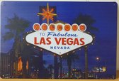 Las Vegas Billboard Reclamebord van metaal METALEN-WANDBORD - MUURPLAAT - VINTAGE - RETRO - HORECA- BORD-WANDDECORATIE -TEKSTBORD - DECORATIEBORD - RECLAMEPLAAT - WANDPLAAT - NOSTALGIE -CAFE-