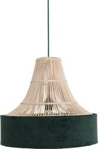 Raw Materials Suave Hanglamp Circus - Hanglamp - Rotan en Velvet - Ø 45 cm - Groen