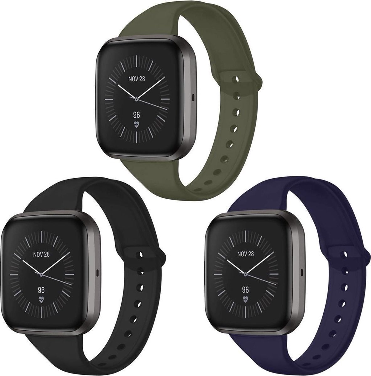 Bracelet Fitbit Versa 2 / Versa Lite Nylon Noir iMoshion