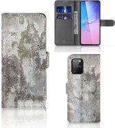 Flipcover Geschikt voor Samsung S10 Lite Telefoon Hoesje Beton