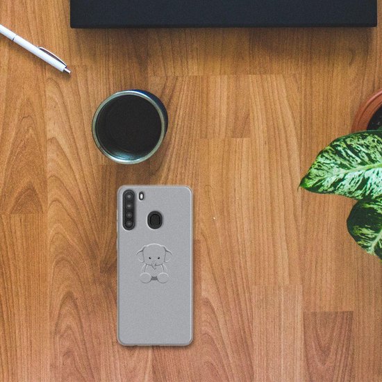 Housse TPU Silicone Etui pour Samsung Galaxy A21 Coque Éléphanteau