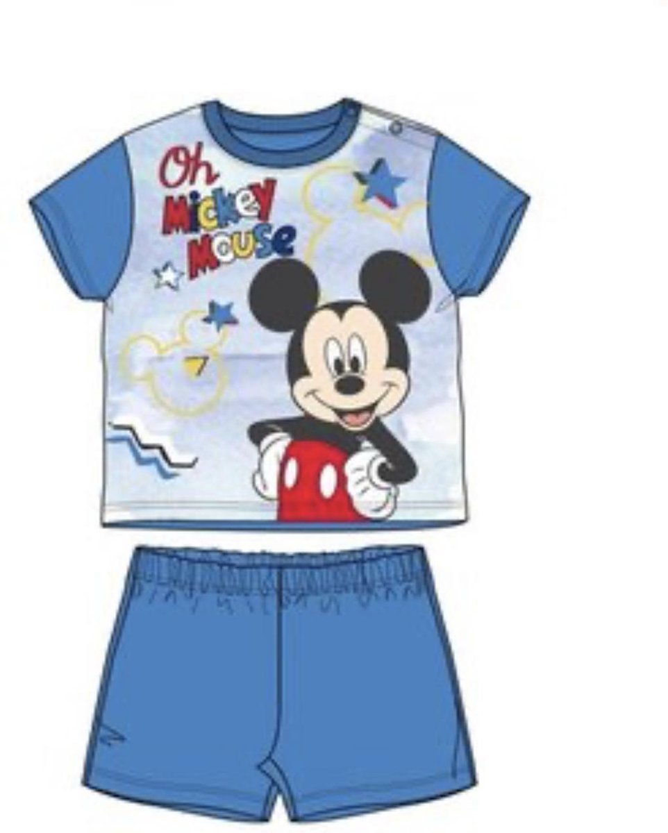 Mickey Mouse BABY pyjama - blauw - maat 9 maanden