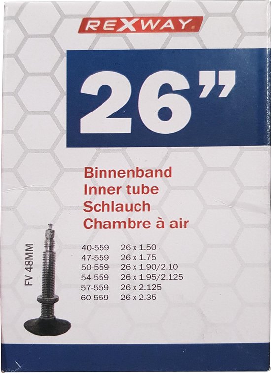 Rexway Binnenband 26 X 1.75/2.50 (47/62-559) Fv 40 Mm van Merkloos — afbeelding 2