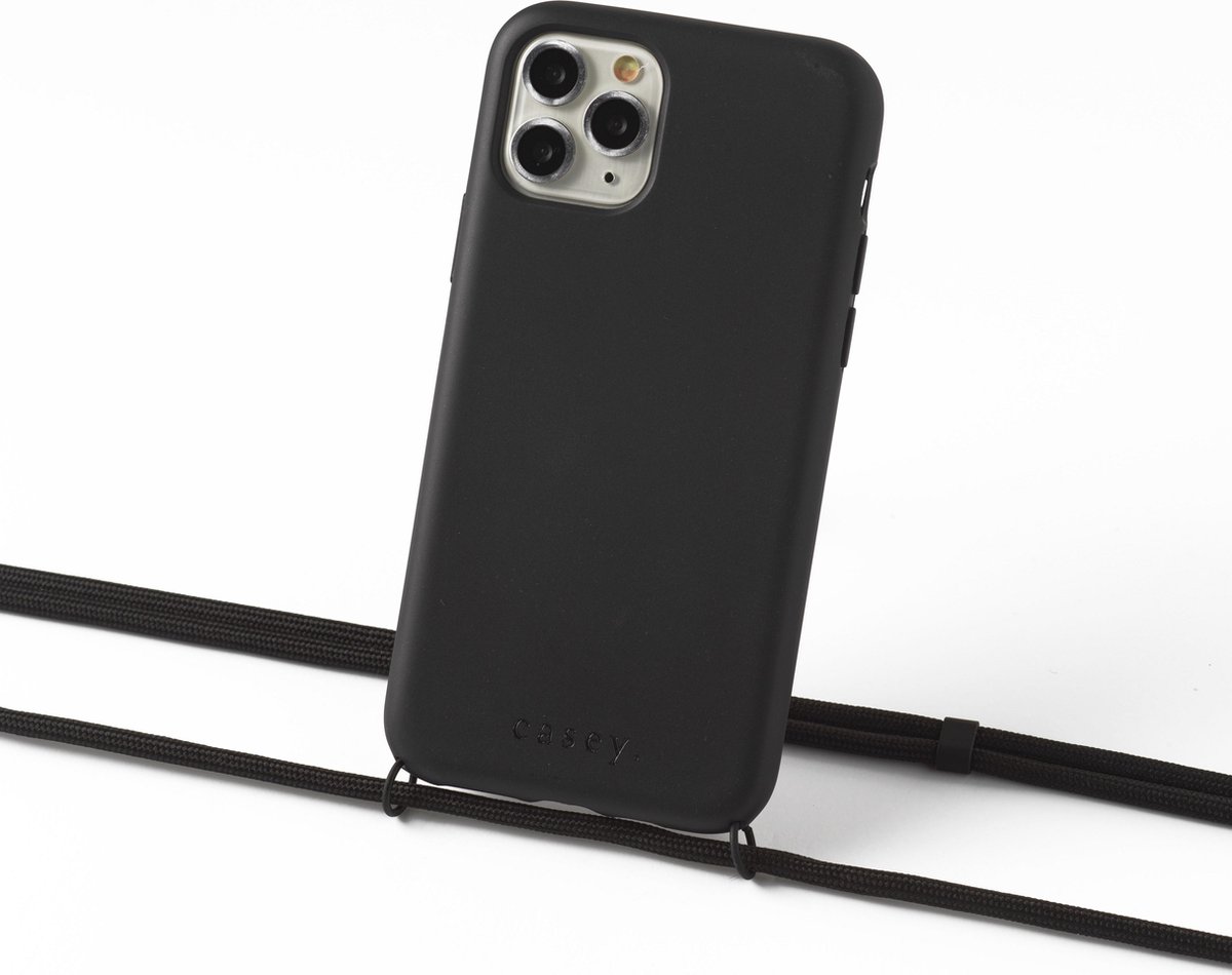 Duurzaam hoesje zwart Apple iPhone XR met koord black