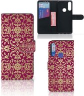 Telefoonhoesje met foto Alcatel 1S 2020 Bookcase Cadeautips Barok Pink