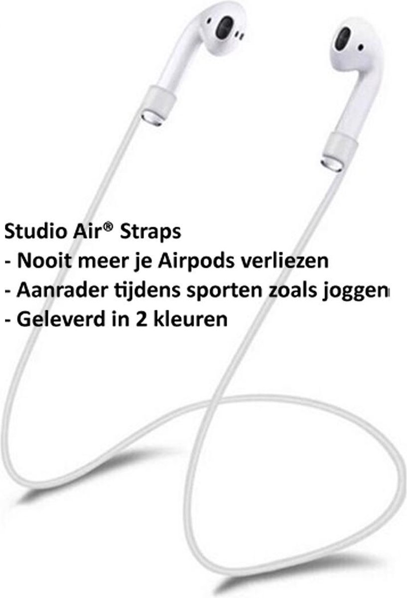 AirPods 1 & 2 hoesje siliconen wit - schokbestendig, stijlvol, draadloos opladen, flexibel, beschermcase - Afbeelding 3