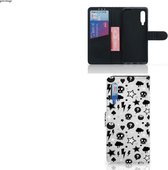 Telefoonhoesje Xiaomi Mi 9 Wallet Book Case met Pasjeshouder Silver Punk