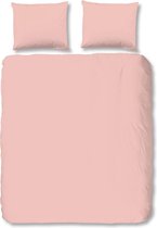 Zachte Katoen/Satijn Lits-jumeaux Dekbedovertrek Uni Roze | 240x200/220 | Luxe En Comfortabel | Hoogwaardige Kwaliteit