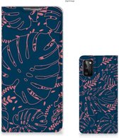 Bookcase Samsung Galaxy A41 Smartphone Hoesje Palm Leaves