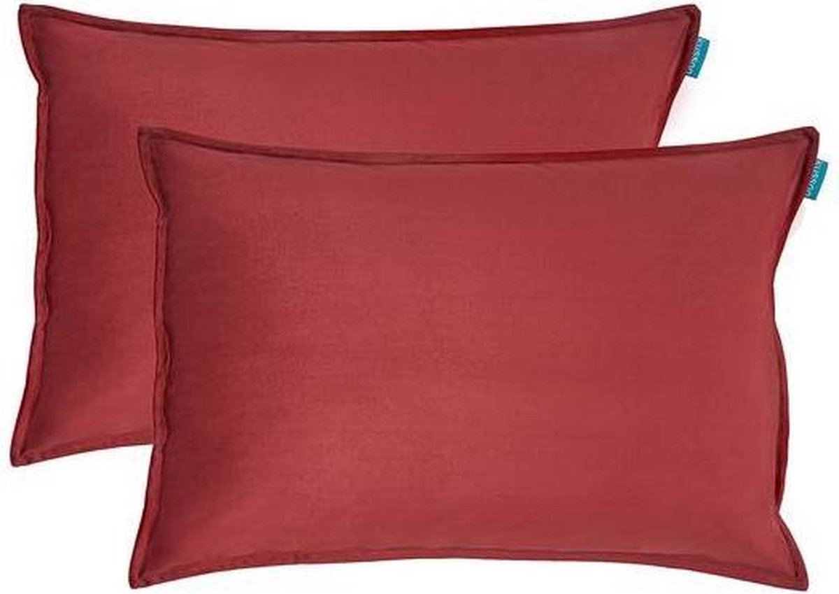 Eerste Slepen Leesbaarheid Sierkussen Fluweel Bordeaux Rood 40x60 Set van 2 kussens | bol.com