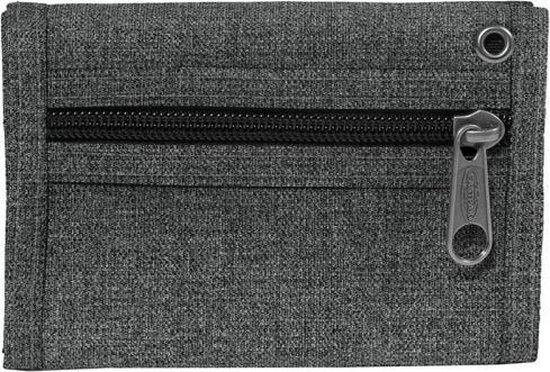 Portefeuille Eastpak gris, dos avec fermeture éclair.