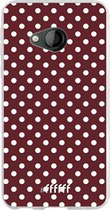 HTC U Play Hoesje Transparant TPU Case - Burgundy Dots #ffffff