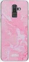 Samsung Galaxy J8 (2018) Hoesje Transparant TPU Case - Pink Sync #ffffff