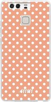 Huawei P9 Hoesje Transparant TPU Case - Peachy Dots #ffffff