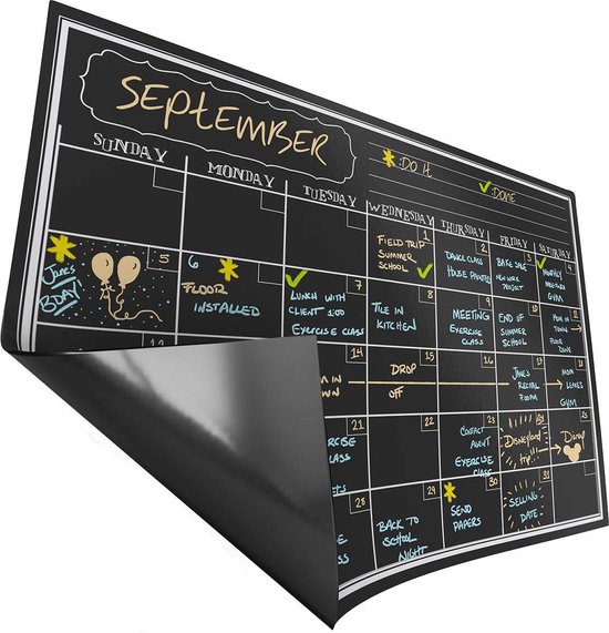 Magnetisch Whiteboard | Week Planner | Memoboard | Koelkastmagneet |  Maandplanner |... | bol.com