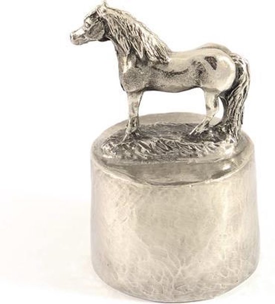 Cheval debout Silver Tin - Statue de cheval Urne d'animaux pour votre cheval bien-aimé