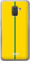 Samsung Galaxy A8 (2018) Hoesje Transparant TPU Case - FSC Groen & Geel #ffffff