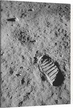 Astronaut footprint (voetafdruk op maanoppervlak) - Foto op Canvas - 75 x 100 cm