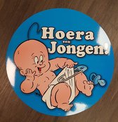 Miko Jumbo Deurbord - Hoera een Jongen - ø 50 cm