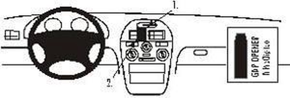 Brodit ProClip houder geschikt voor Mitsubishi Carisma 1996-1998 Center mount