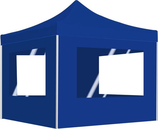 | Partytent inklapbaar met wanden 2x2 m aluminium blauw VidaXL Partytent professioneel inklapbaar 2x2 m aluminium